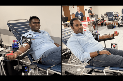US Team Members in the Blood Donation Drive